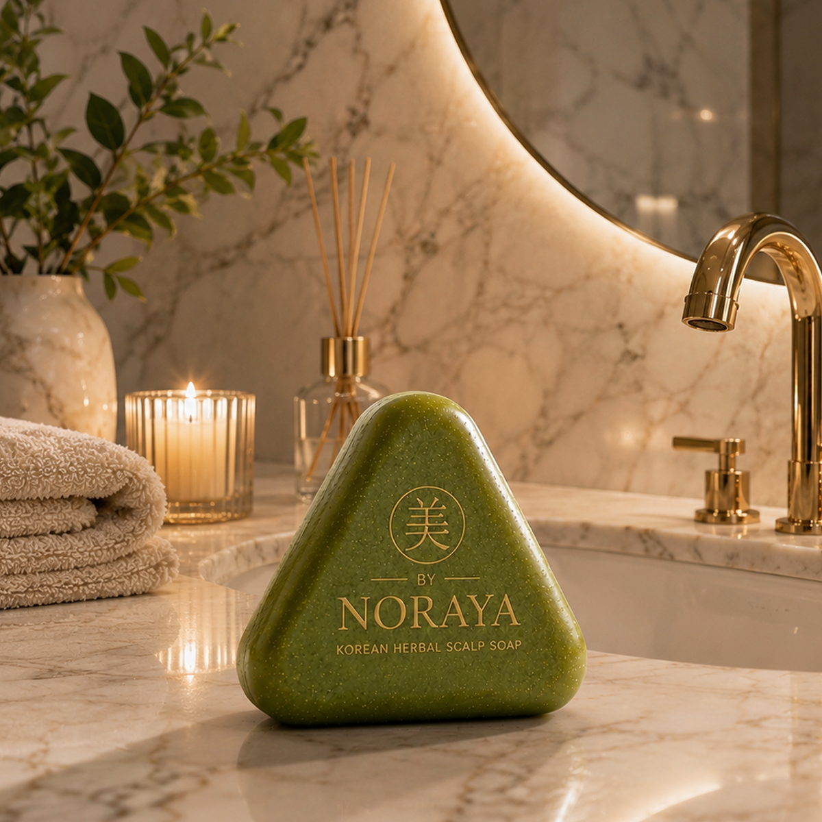 Shampoing Solide Coréen Aux Plantes - Volume & Cuir Chevelu - By Noraya