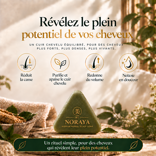 Shampoing Solide Coréen Aux Plantes - Volume & Cuir Chevelu - By Noraya